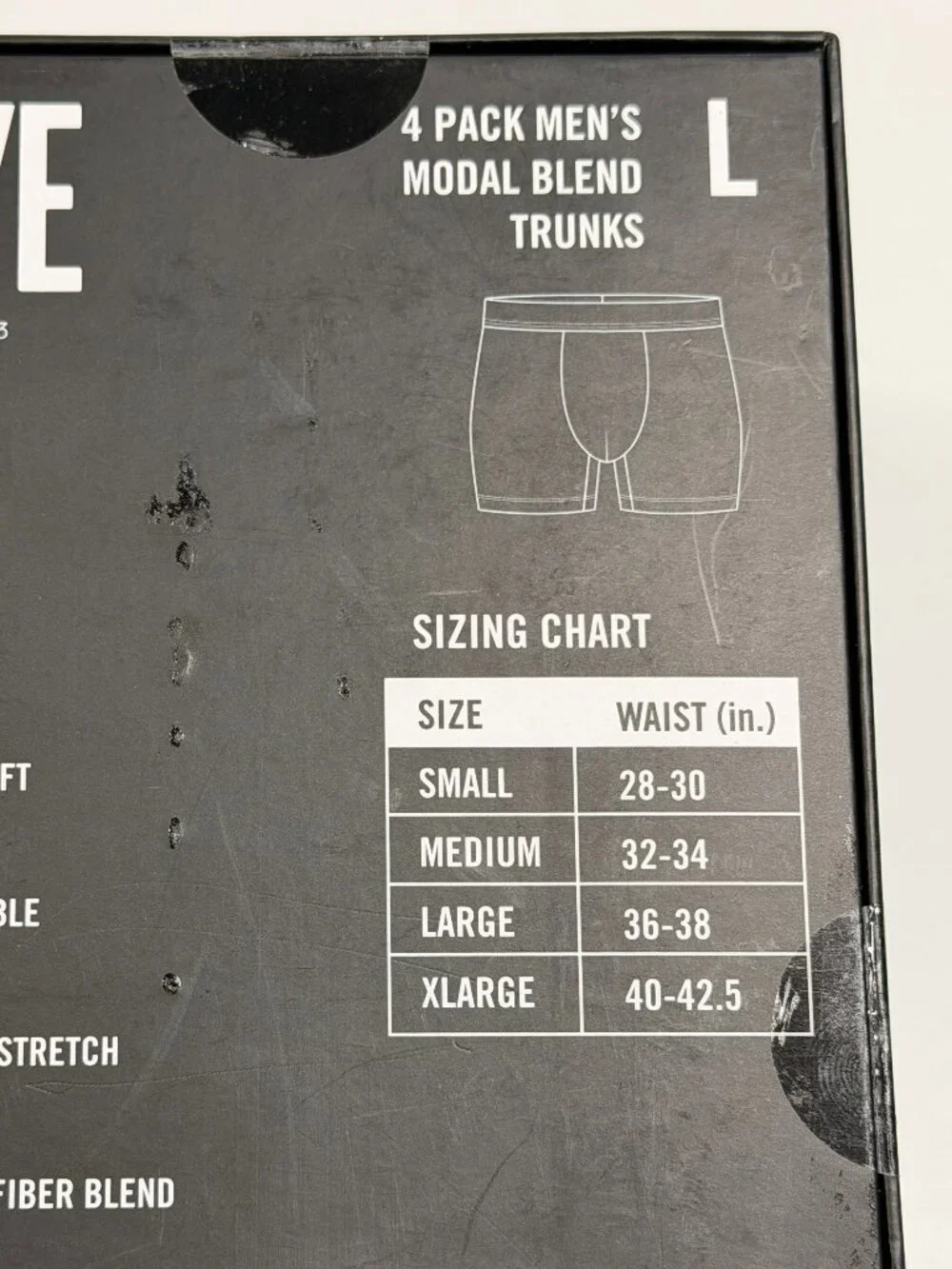 FRYE Modal Blend Boxer Briefs - 4 Pack - NWT - Black and Gray Tones